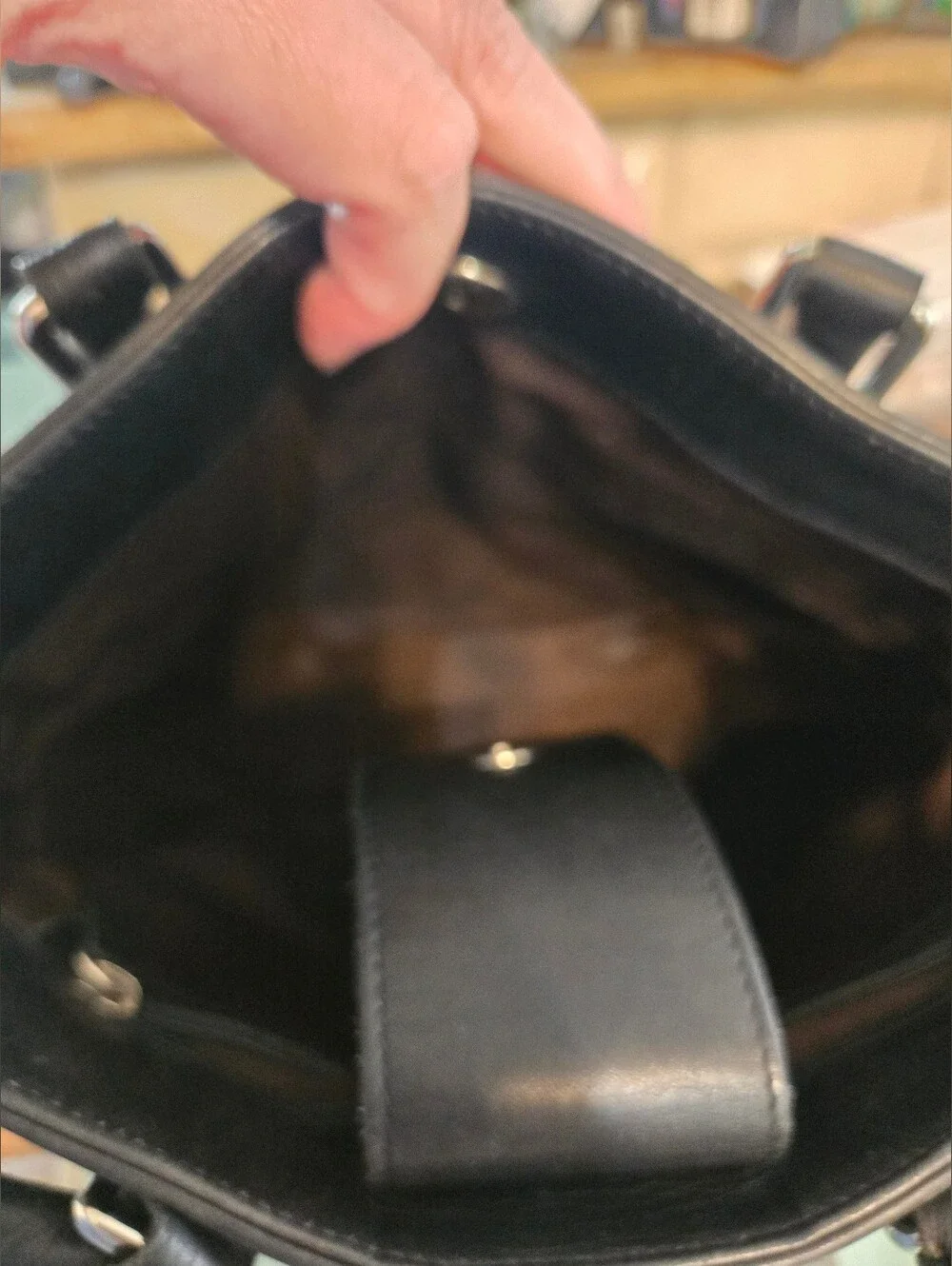 ​Vintage Coach Black Leather Bonnie Legacy Slim Tote Bag #9422